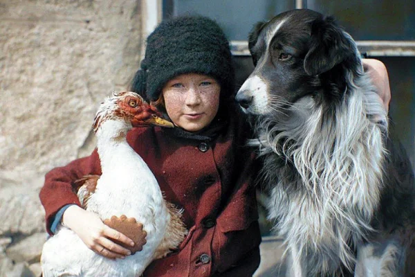 Colorized version showing the warmth and life brought by AI colorization